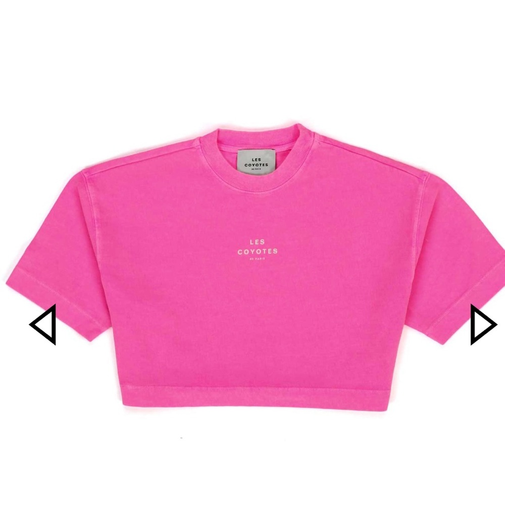 Les Coyotes De Paris Girls Pink Crop Top Shirt T Shirt Size 8